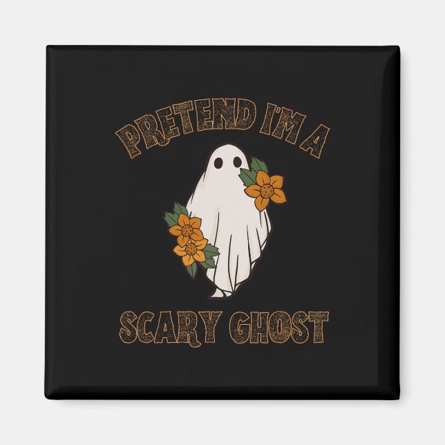 Imán Pretende que soy un tímido fantasma de Halloween 3 (Frente)