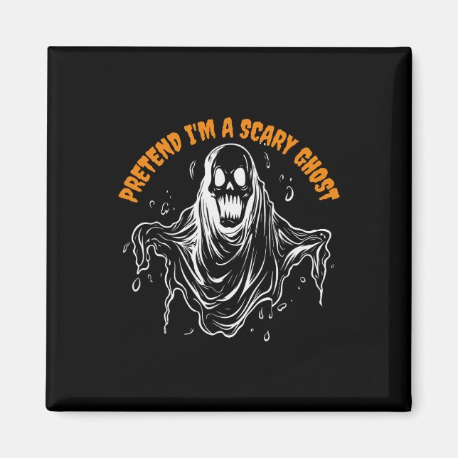 Imán Pretende que soy un tímido fantasma de Halloween d (Frente)