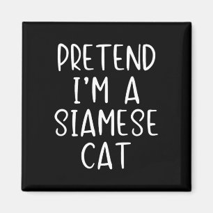 Imán Pretende un gato siamés disfraz Halloween Lazy Eas