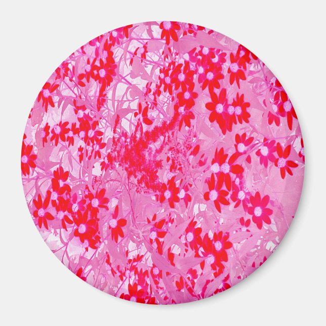 Imán Pretty Red Flowers (Frente)