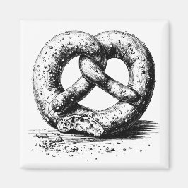 Imán Pretzel de la placa de impresión negra