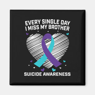 Imán Prevención de conciencia del suicidio púrpura verd