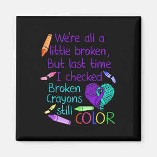 Imán Prevención del Suicidio Conciencia Crayones Rotos 