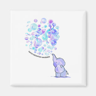 Imán Prevención del suicidio de los globos azul elefant