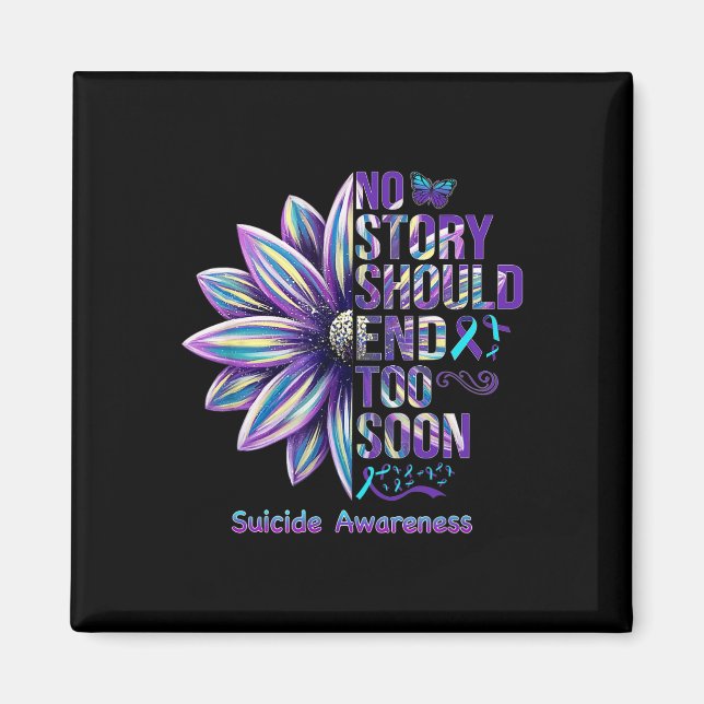Imán Prevención del suicidio Ninguna Historia Debe Term (Frente)