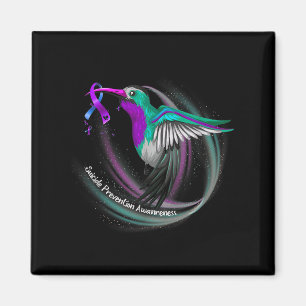 Imán Prevención suicida de la cinta azul morada Humming