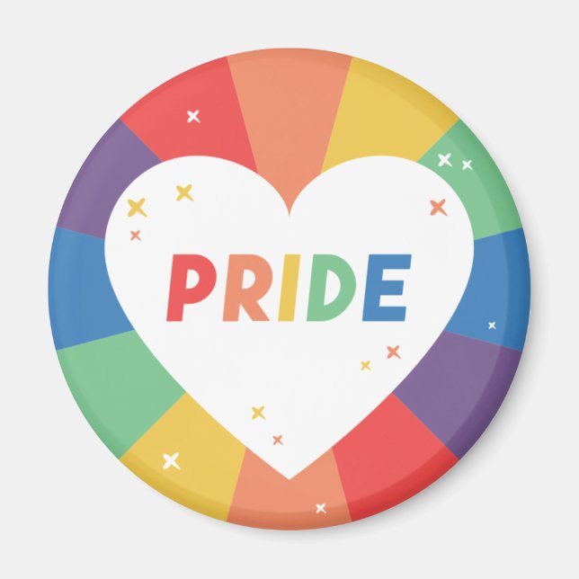 Imán Pride Heart Sparkle (Frente)
