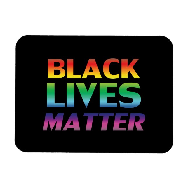 Imán Pride lgbtq lgbt negro - (Horizontal)