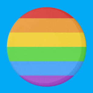 Imán PridePulse: Botón de Orgullo de Arcoíris