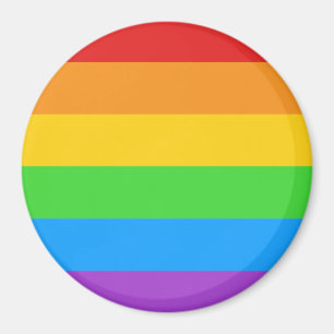 Imán PridePulse: botón del orgullo arcoiris