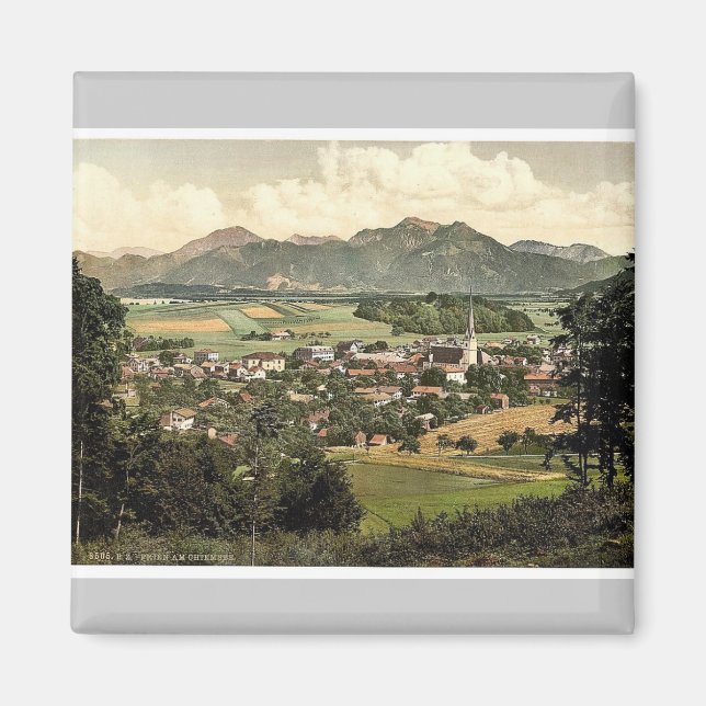 Imán Prien en Chiemsee, Alta Baviera, Alemania rara Pho (Frente)