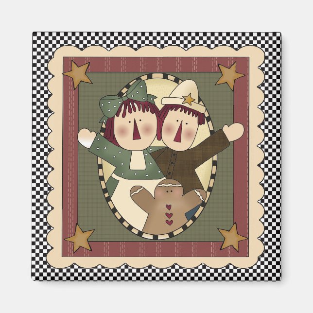 Imán Prim Navidades Raggedies Magnet (Frente)