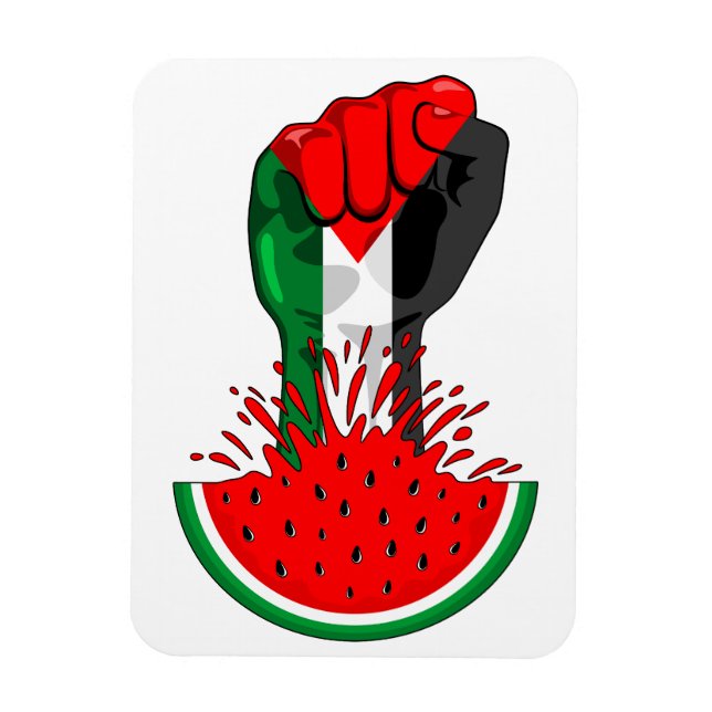 Imán Prima de resistencia palestina sobre la sandía (Vertical)