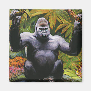 Imán Primate de la selva del vintage, gorila de la