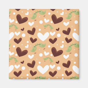 Imán Primavera Aves Amor Pareja Corazón de chocolate du