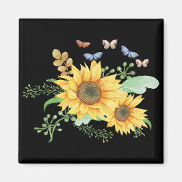 Imán primavera de girasol