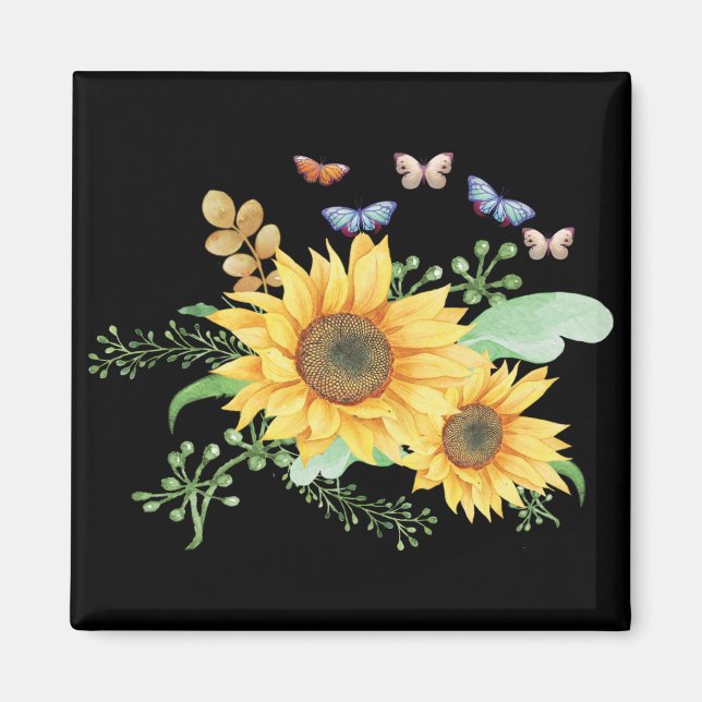 Imán primavera de girasol (Frente)