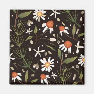 Imán Primavera de moda del patrón de superficie floral