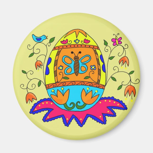 Imán Primavera de Pysanka (Frente)