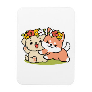 Imán Primavera en la atención - Adorable Ilustracion de
