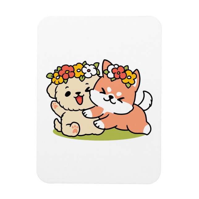 Imán Primavera en la atención - Adorable Ilustracion de (Vertical)
