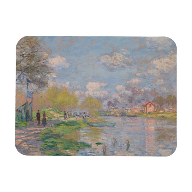 Imán Primavera por el Sena de Claude Monet (Horizontal)