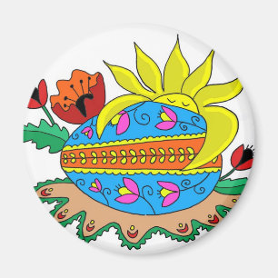 Imán Primavera Sun y Pysanka
