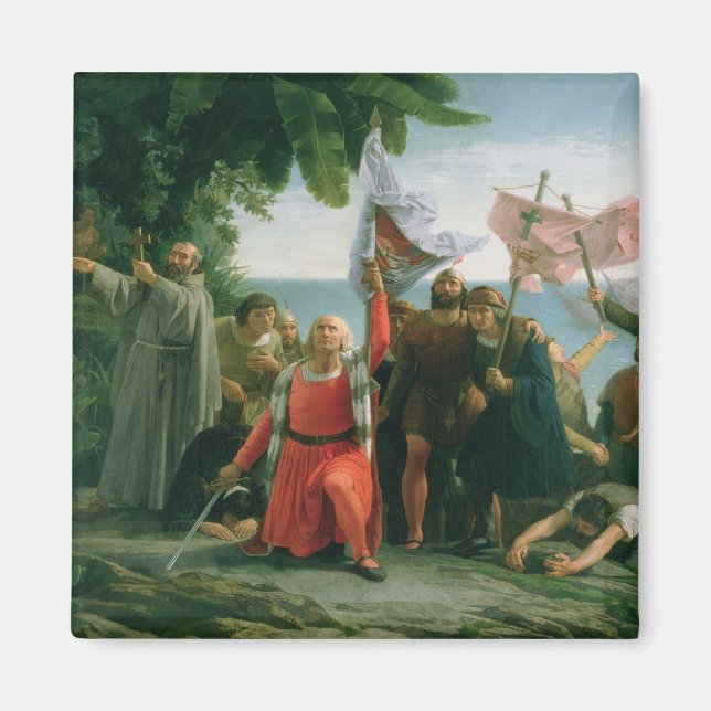 Imán Primer aterrizaje de Cristóbal Colón en (Frente)