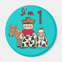 Imán Primer cumpleaños de Cowboy