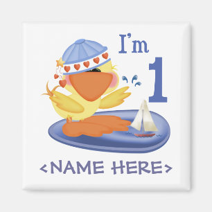 Imán Primer cumpleaños de Ducky Boy