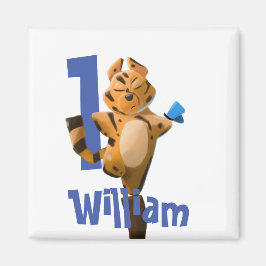 Imán Primer cumpleaños del bebé tigre