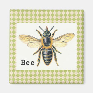 Imán Primer de abeja de cosecha de vintage