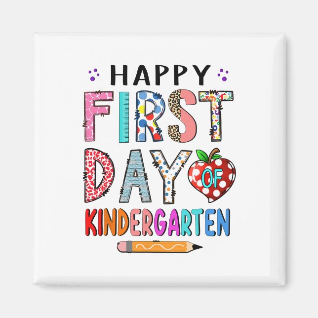 Imán Primer Día De Kinder Regreso A La Escuela Maestro  (Frente)