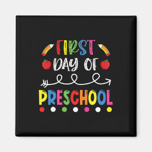 Imán Primer Día De La Escuela De Preescolar Pasado A La
