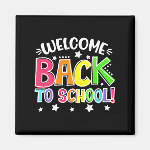 Imán Primer día divertido profesor de colegio bienvenid