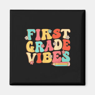 Imán Primer Grado de Vibes Retro Groovy - 1er Grado de 