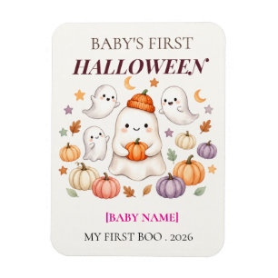 Imán Primer Halloween de bebé 2026 Personalizado Lindo