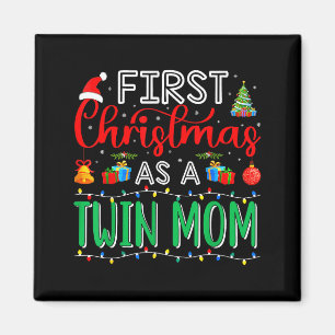 Imán Primer Navidad como Mamá de Gemelos Familia Combin