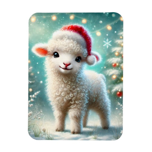 Imán Primer Navidad de Corderito (Vertical)