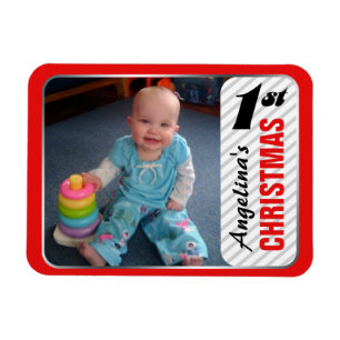 Imán Primer Navidad infantil 4"x3"