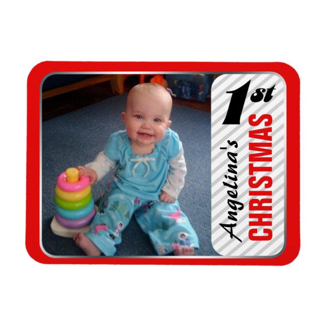 Imán Primer Navidad infantil 4"x3" (Horizontal)