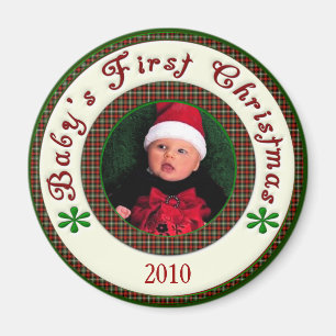 Imán Primer personalizado del navidad de la foto