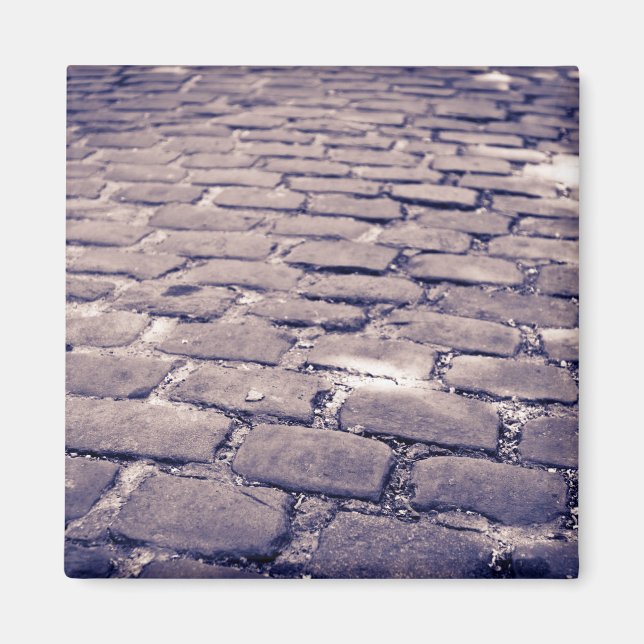 Imán Primer plano de calle empedrada (Frente)