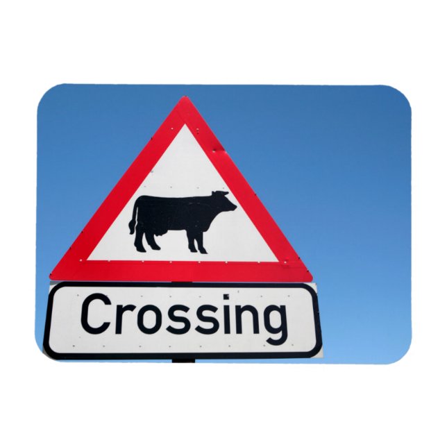 Imán Primer plano de la señal de cruce de ganado. Weste (Horizontal)