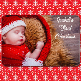 Imán Primer regalo de foto personalizado de Navidad par