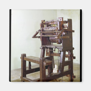 Imán Primer telar para tejer medias, 1750