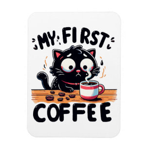 Imán Primera aventura de café negro