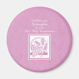 Imán Primera comunión de la diosa, rosa