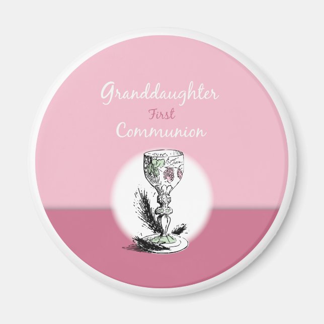 Imán Primera Comunión Nieta Rosa, Cáliz (Frente)
