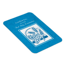 Imán Primera comunión, trigo, uvas azul